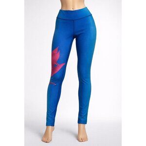 Wear It To Heart Radiant Lily 7/8 High Waist Leggings Blue Teal Ombre Small